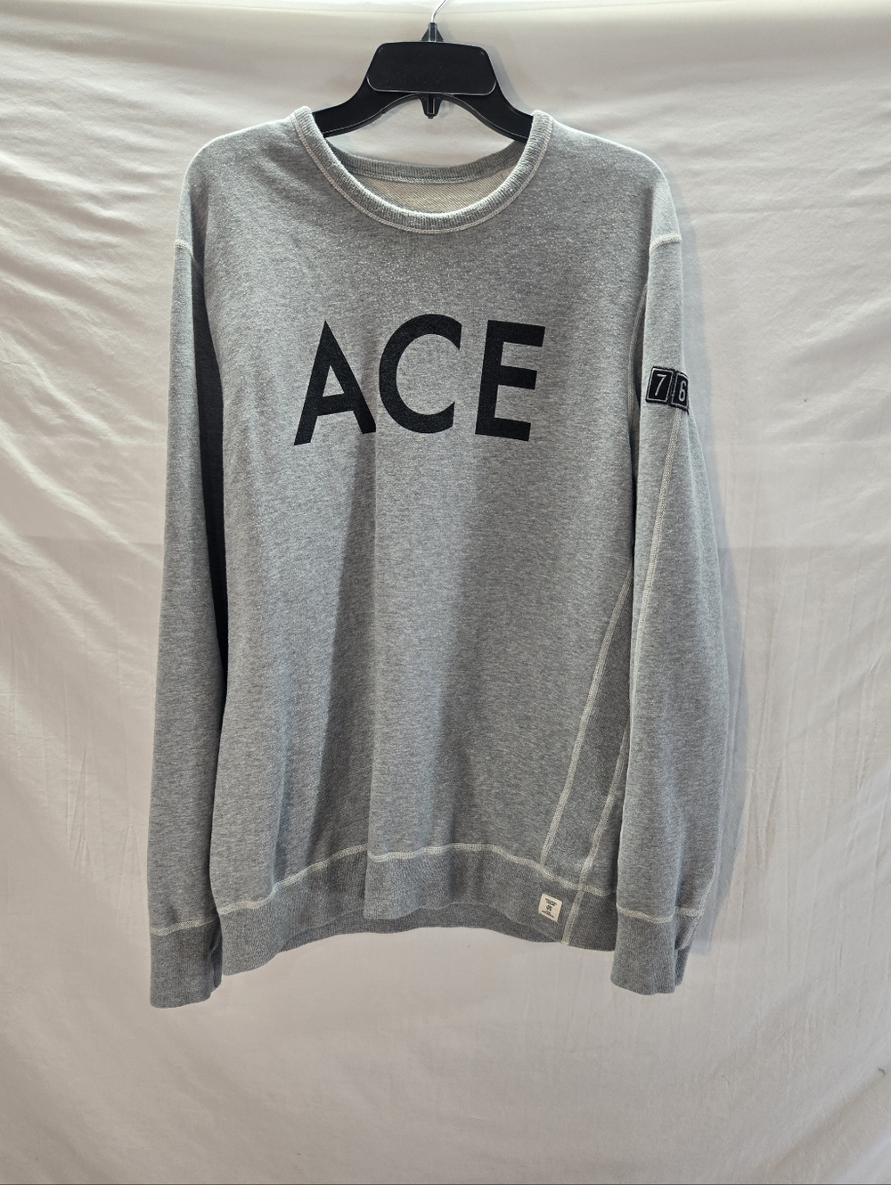 Reigning Champ x Ace Hotel Men's XL Gray Crew Sweatshirt